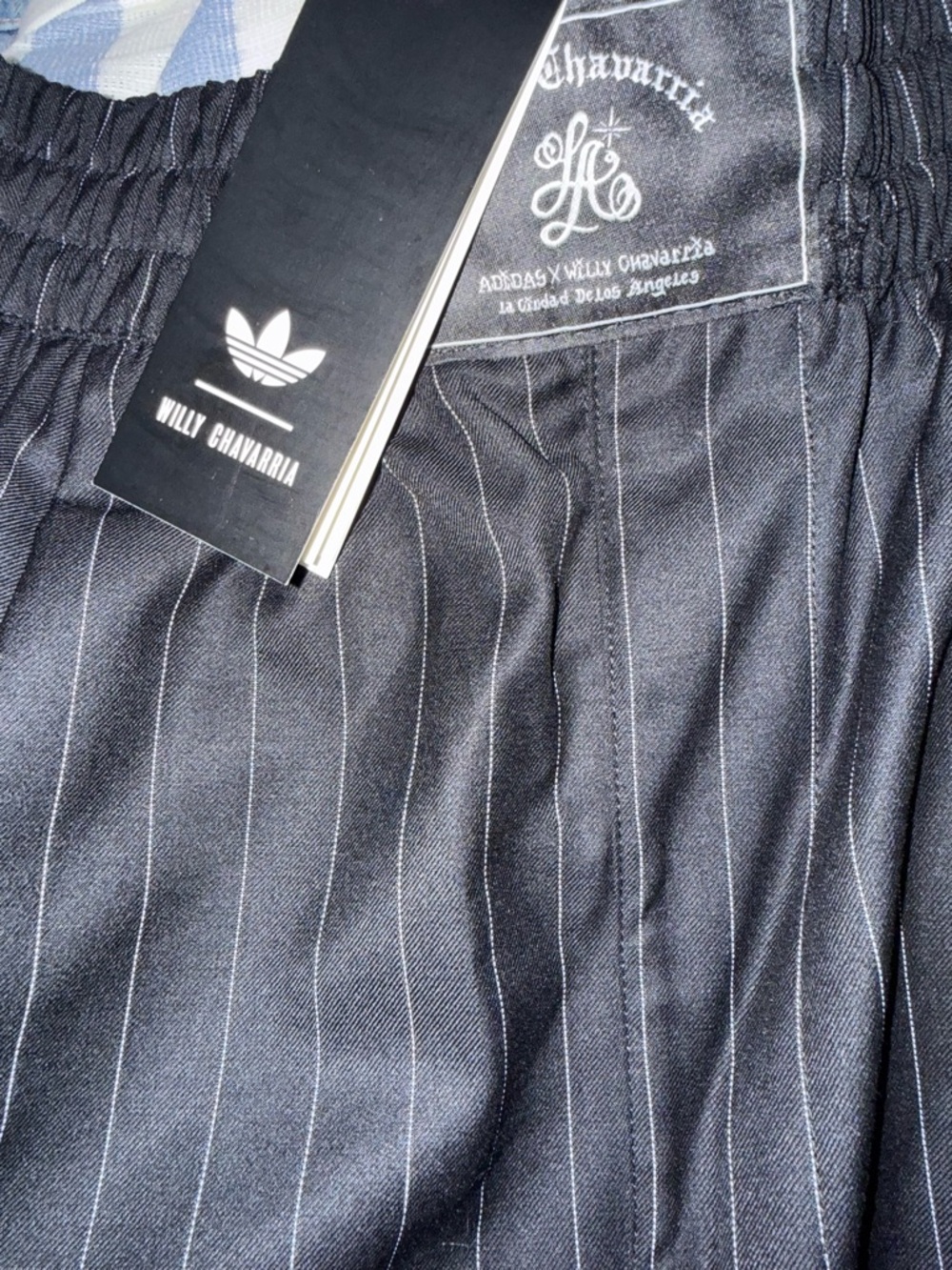 adidas Willy Chavarria Black Pinstripe Pants